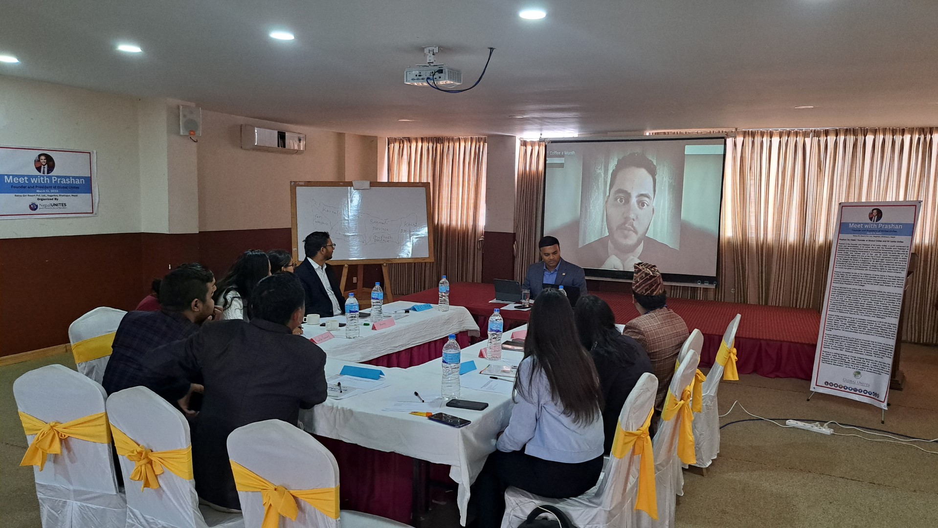 GU Founder, Prashan with Nepal Unites Team
