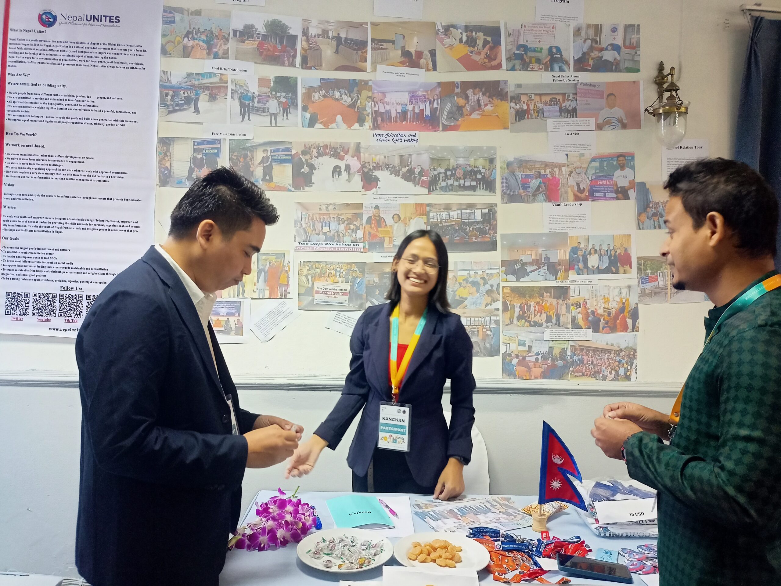 NU booth in the Peace Conference Chiang Mai, Thailand